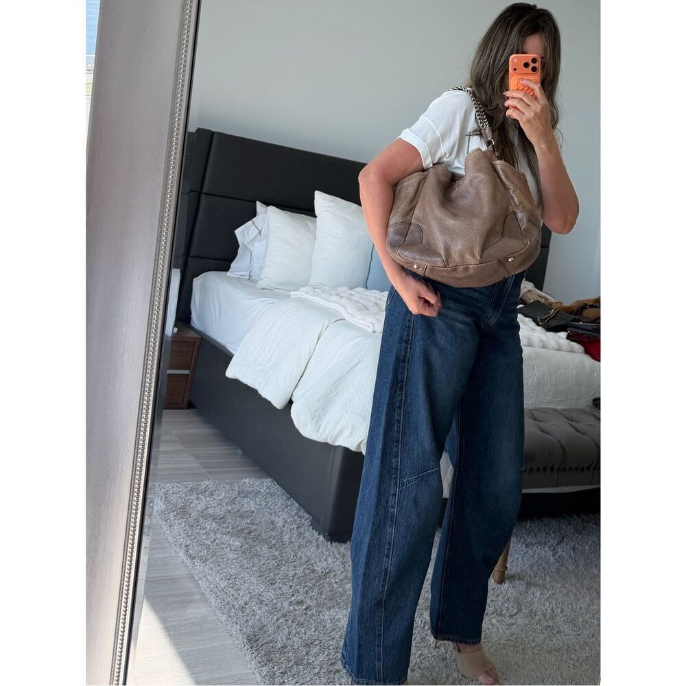 Prada light Brown/ Mocha color Glazed Leather Women's Bag